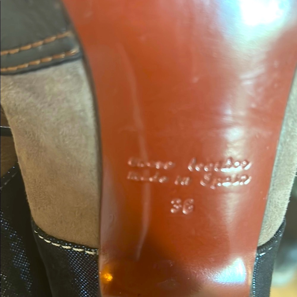 Chie Mihara heeled brogues Black and Gray Lace-Up Shoes size 36 - Picture 5 of 8